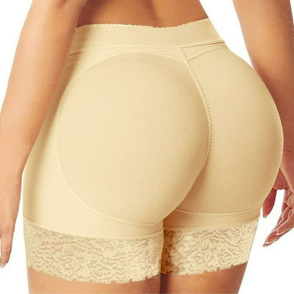 GZWYHT Womens Underwear Clearance Plus Size Underwear,Plus Size Lingerie Sexy Panties Women interior Push Up Padded Fake Ass Underwear,Panties for Women,Seamless Underwear,No Show Underwear,Beige 3XL