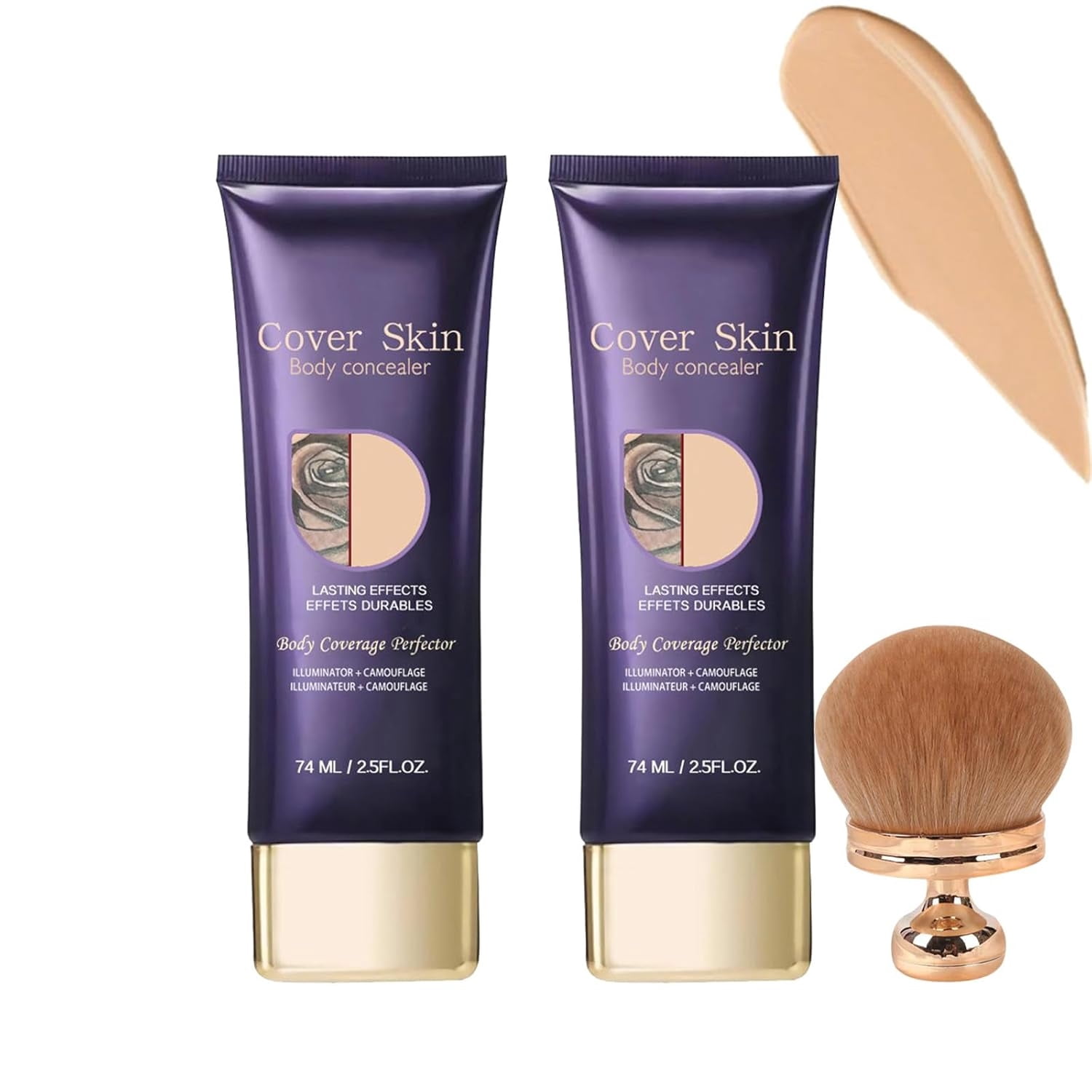 2x Tattoo Abdeckcreme – Wasserfester Body Concealer Zum Verdecken Von Tattoos, Narben & Hautunreinheiten