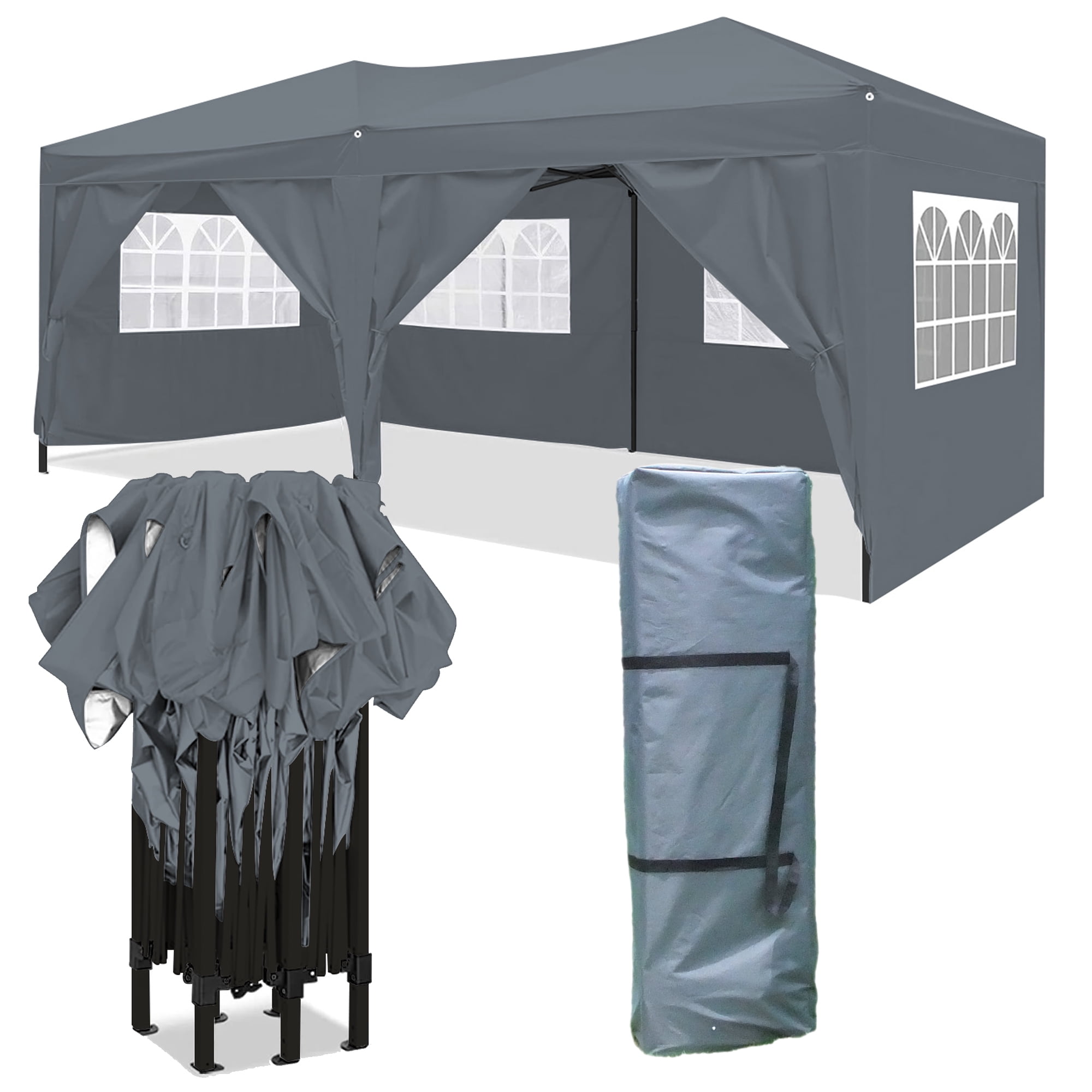 GZXS 10x20ft Gazebo Instant Portable Canopy Tent, Large Canopy Tent for ...