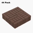 thumbnail image 1 of GZXS 12" Square Interlocking Patio Deck Tiles (Set of 44) – Quick DIY Outdoor Flooring for Balcony, Porch, Backyard, Poolside – Polypropylene Court Tiles in Red Brown, 1 of 6