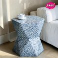 thumbnail image 1 of GZXS 19 Inch Hexagon Side End Table, Decorative Accent Table, No Assembly Required, Blue, 1 of 6