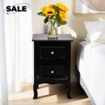 thumbnail image 1 of GZXS 2 Drawer Nightstand, Modern Side Table with Storage, Small End Table for Bedroom, Living Room, Easy Assembly, Black, 1 of 8