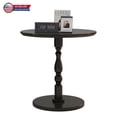 thumbnail image 1 of GZXS 23" Accent Round Side Table in Antique Black, Modern End Table with Solid Wood Legs for Living Room, Bedroom, Corners, Home Office, 1 of 7