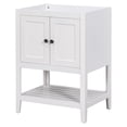 thumbnail image 1 of GZXS 24 Inch Bathroom Vanity Base, White Bathroom Cabinet, Small Bath Vanity Base with 2 Closing Doors,1 Shelf, 1 of 9