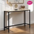 thumbnail image 1 of GZXS 41.3 Inch Console Table, Modern Entryway Table with Metal Frame, Behind Couch Table for Hallway, Living Room, Light Walnut, 1 of 7
