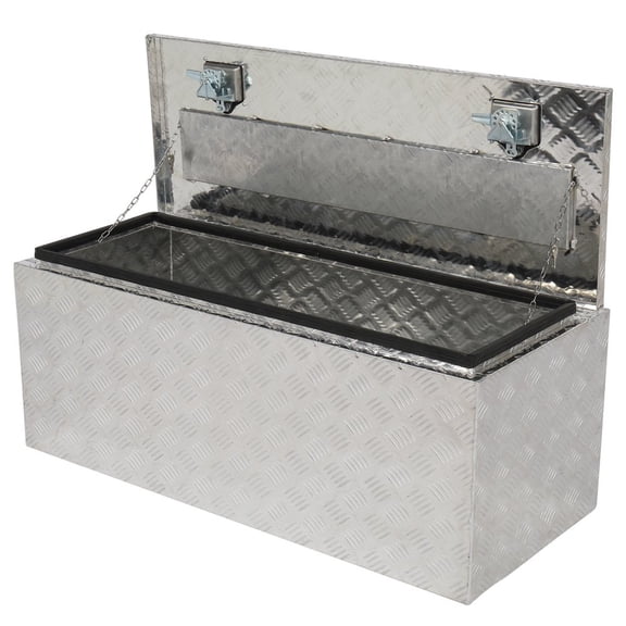 GZXS 42" Aluminum Diamond Plate Tool Box Pick Up Truck Bed RV Trailer Underbody Toolbox Storage Lock with Keys