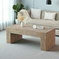 thumbnail image 1 of GZXS 49" Modern Wood Coffee Table, Farmhouse Rectangular Accent Center Table for Living Room – Natural Finish, 1 of 6