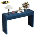 thumbnail image 1 of GZXS 55.1" Console Table with Storage Drawers, Rustic Solid Wood Veneer Entryway Table in Fluted Design, Farmhouse Hallway Sofa Table for Home Decor (Navy), 1 of 9