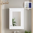 thumbnail image 1 of GZXS Bathroom Mirror Cabinet, Wall Mounted Storage Cabinet with Soft-Close Door and Adjustable Shelves, Mirrored Medicine Cabinet for Bathroom, Living Room, Cloakroom, 20 x 67.1 x 27.8 inches (White), 1 of 9