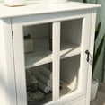 thumbnail image 1 of GZXS Buffet Storage Cabinet With Single Glass Doors And Unique Bell Handle, 1 of 7