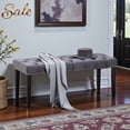 thumbnail image 1 of GZXS Dark Gray Tufted Upholstered End of Bed Bench, Modern Dining Bench Entryway Ottoman Window Seat with Solid Wood Legs and Padded Seat, Easy to Assemble, 45.28"L x 16.93"W x 18.9"H, 1 of 9