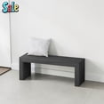 thumbnail image 1 of GZXS Farmhouse Acacia Wood Dining Bench, 48" Solid Wood Seat for Kitchen, Entryway, Hallway, Living Room (Black), 1 of 10