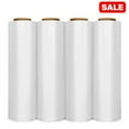 thumbnail image 1 of GZXS 18" x 1000' 80 Gauge Stretch Wrap Film – 4 Rolls Pallet Shrink Wrap for Moving, Packing, and Storage, Clear Hand Wrap with 3" Core, 1 of 8