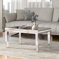 GZXS Mirrored Coffee Table, Simple Cocktail Table with Crystal Design