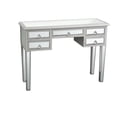 thumbnail image 1 of GZXS Modern 5-Drawers Mirrored Computer Desk Dressing Table, Silver, 1 of 8