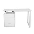 thumbnail image 1 of GZXS Modern Home Office Computer Desk with 3 Storage Drawers, White, 1 of 5