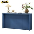 thumbnail image 1 of GZXS Narrow Console Table in Navy Blue, Modern Living Room Accent Sofa Table behind Couch, 59.7"L x 15.7"W x 31.5"H, 1 of 8