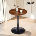 thumbnail image 1 of GZXS Round Dining Table, 24" Circle Tulip Table with Base, Mid Century Modern Bistro Table for Small Space, Living Room, Kitchen, Walnut, 1 of 7