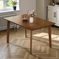 thumbnail image 1 of GZXS Rustic Kitchen Table, 47" Rectangle Dining Table with Solid Wood Legs, 330lbs Load Capacity, Multipurpose Computer Desk & Dinner Table for Home Office (Walnut), 1 of 7