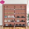 thumbnail image 1 of GZXS Shoe Rack with Cover, 6-Tier Shoe Organizer Storage, Free Standing Tall Shoe Shelf for Entryway, Hallway, Mocha, 1 of 10