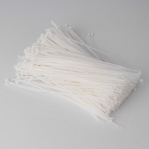GZYF 1000PCS 8 Inch Self Locking Nylon Cable Zip Ties Cord Wire Wraps Ties White