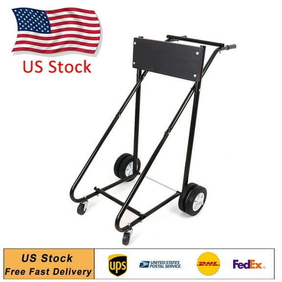 GZYF 315LB Outboard Boat Motor Stand Carrier Cart Dolly Storage Heavy Duty Black