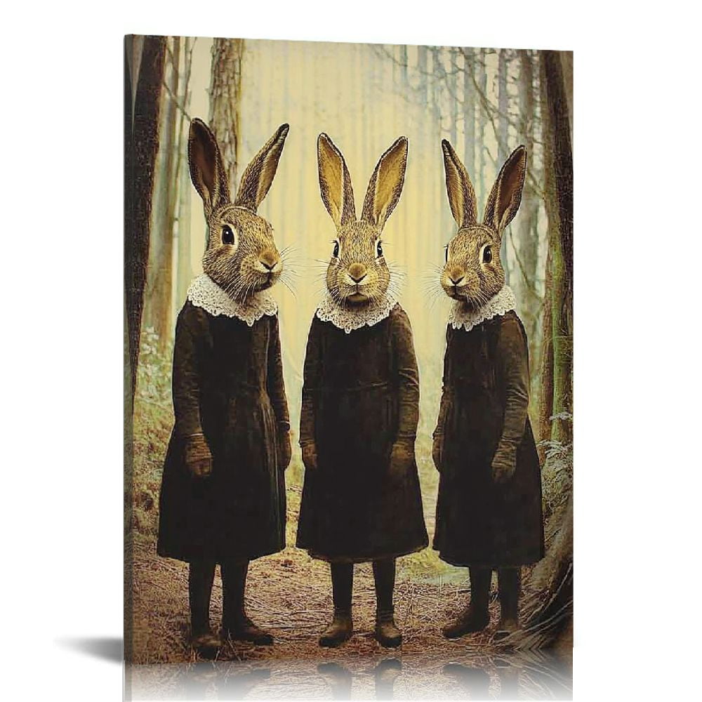 GZYLONG Vintage Halloween Wall Decor Rabbit Cult of the Occult Forest ...