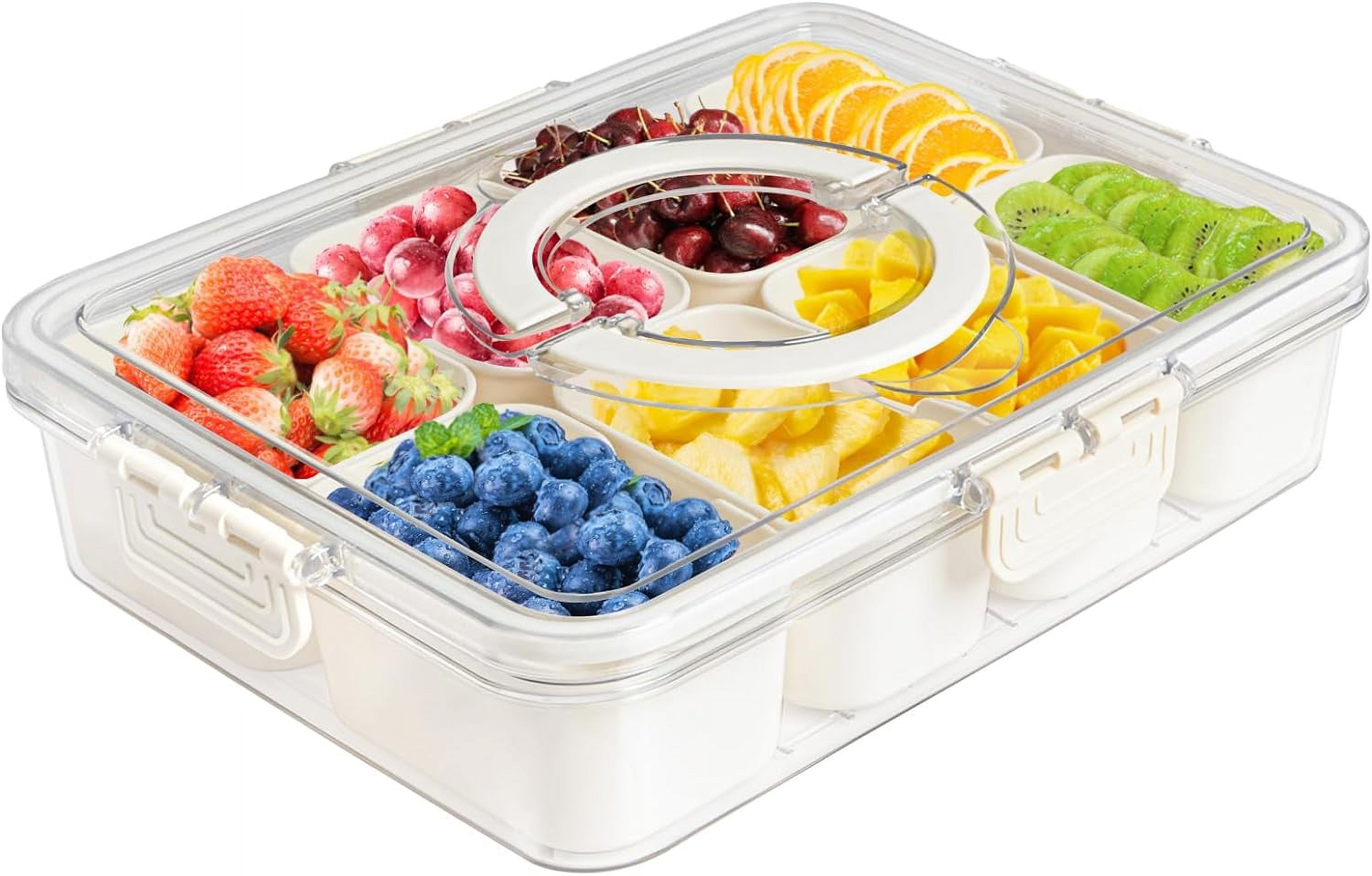 GZYNH Snackle Box Charcuterie Container Divided Serving Tray with Lid