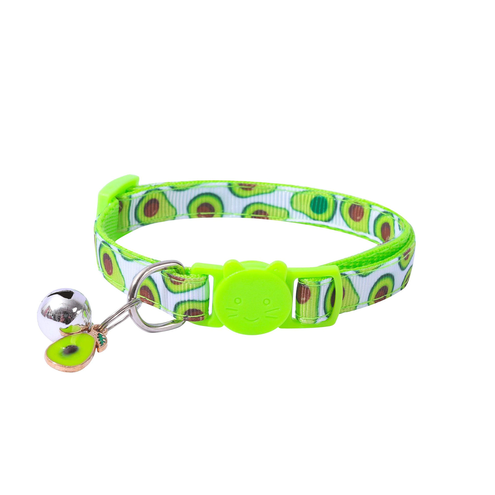 GZYS Cat Kitten Collar with Bell Quick Release Safe Buckle Green