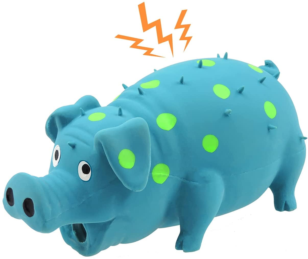 Squeaky Pig Dog Toys (2-Pack) – Oinking Latex Chew Toys For Small & Medium Dogs, 5.7 Inch, Non-Toxic