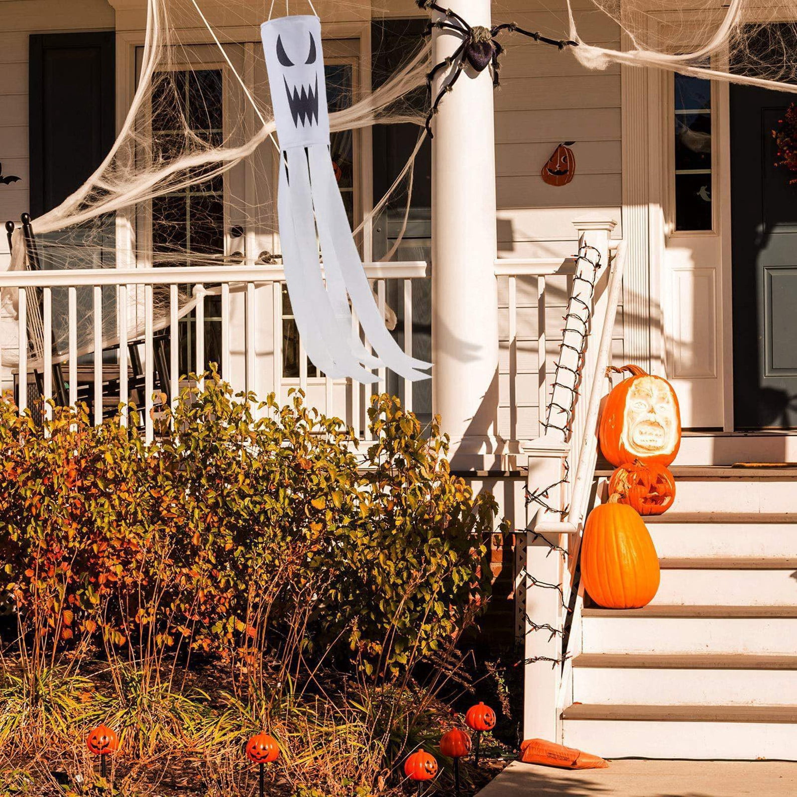 Ghost Windsock GZZQY Halloween Ghost Windsock Flag 40 Inch Outdoor Hanging Decor ...
