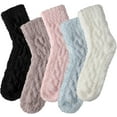 thumbnail image 1 of GZhLonKiMa 5 Pairs Fuzzy Socks for Women - Fluffy Socks Women, Cozy Socks for Women Slipper Socks, 1 of 8