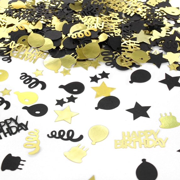 GZhLonKiMa Birthday Confetti, Gold Confetti for Birthday Table ...