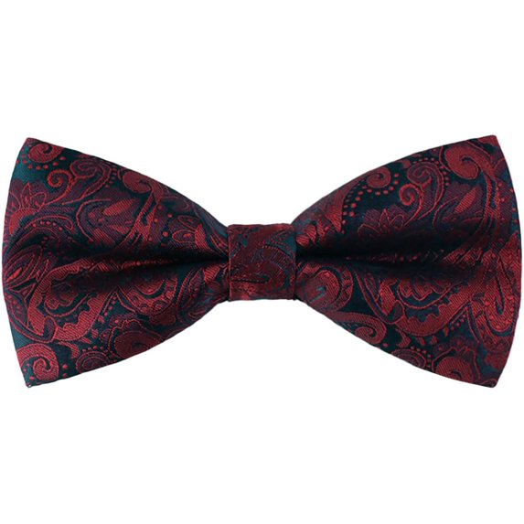Men's Royal Blue And Silver Paisley Color 2.75 W And 4.75 L Inch Pre-Tied adjustable Bow Tie Men's Royal Blue And Silver Paisley Color 2.75 W And 4.75 L Inch Pre-Tied adjustable Bow Tie