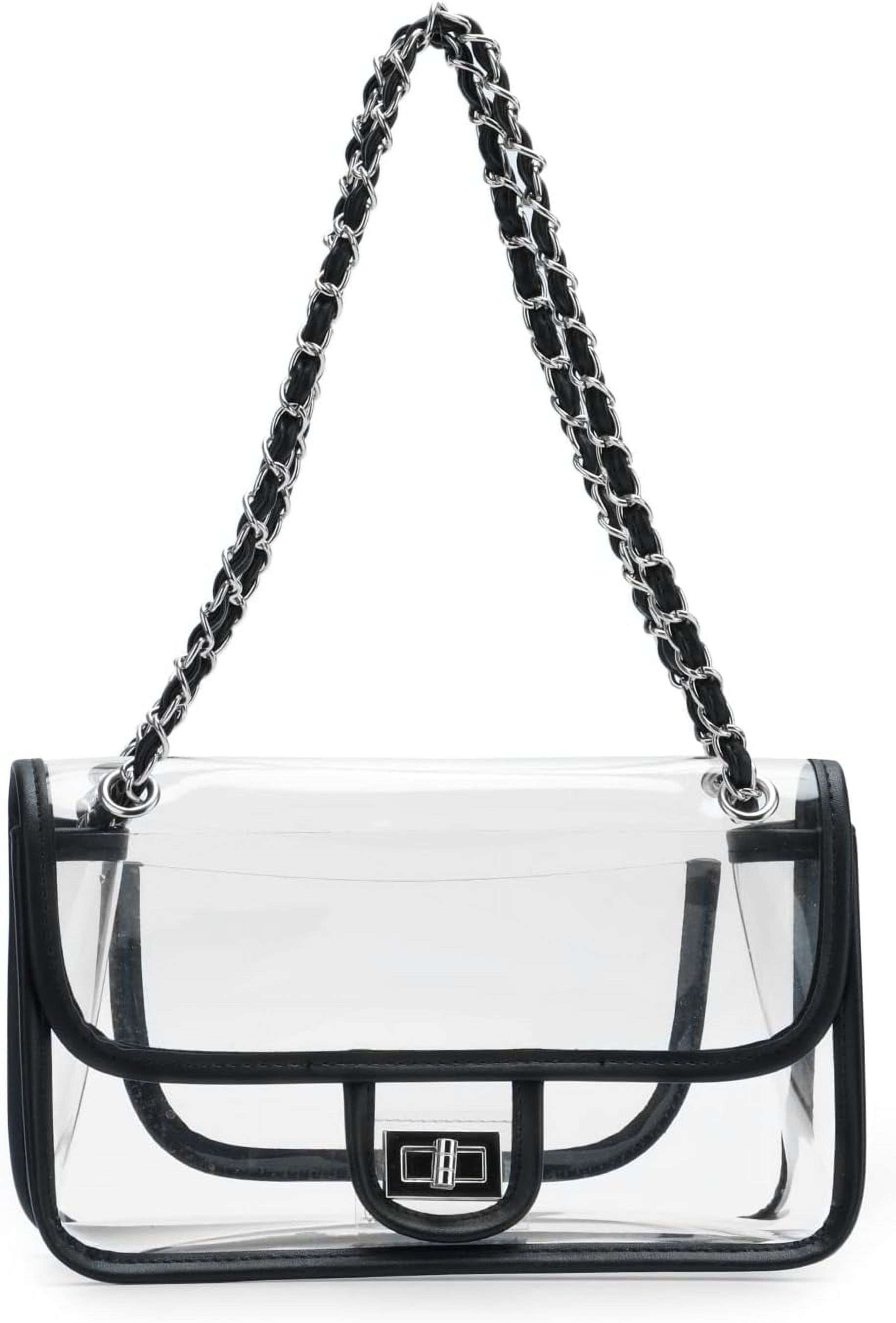 GZhLonKiMa Clear Purses for Women Stadium Crossbody Clear Bag PVC
