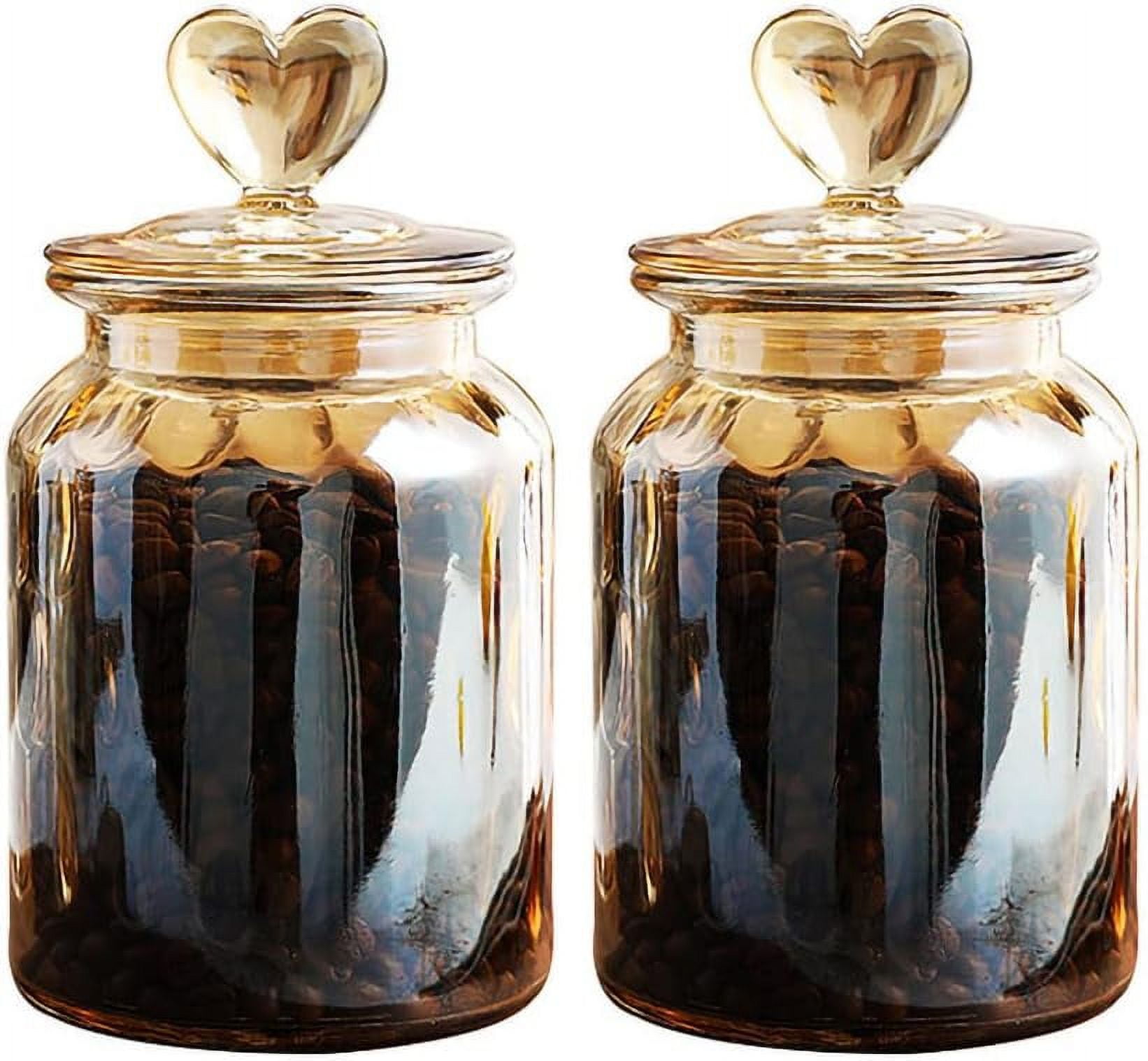 GZhLonKiMa Creative Multifunction Airtight Glass Canister With Heart ...