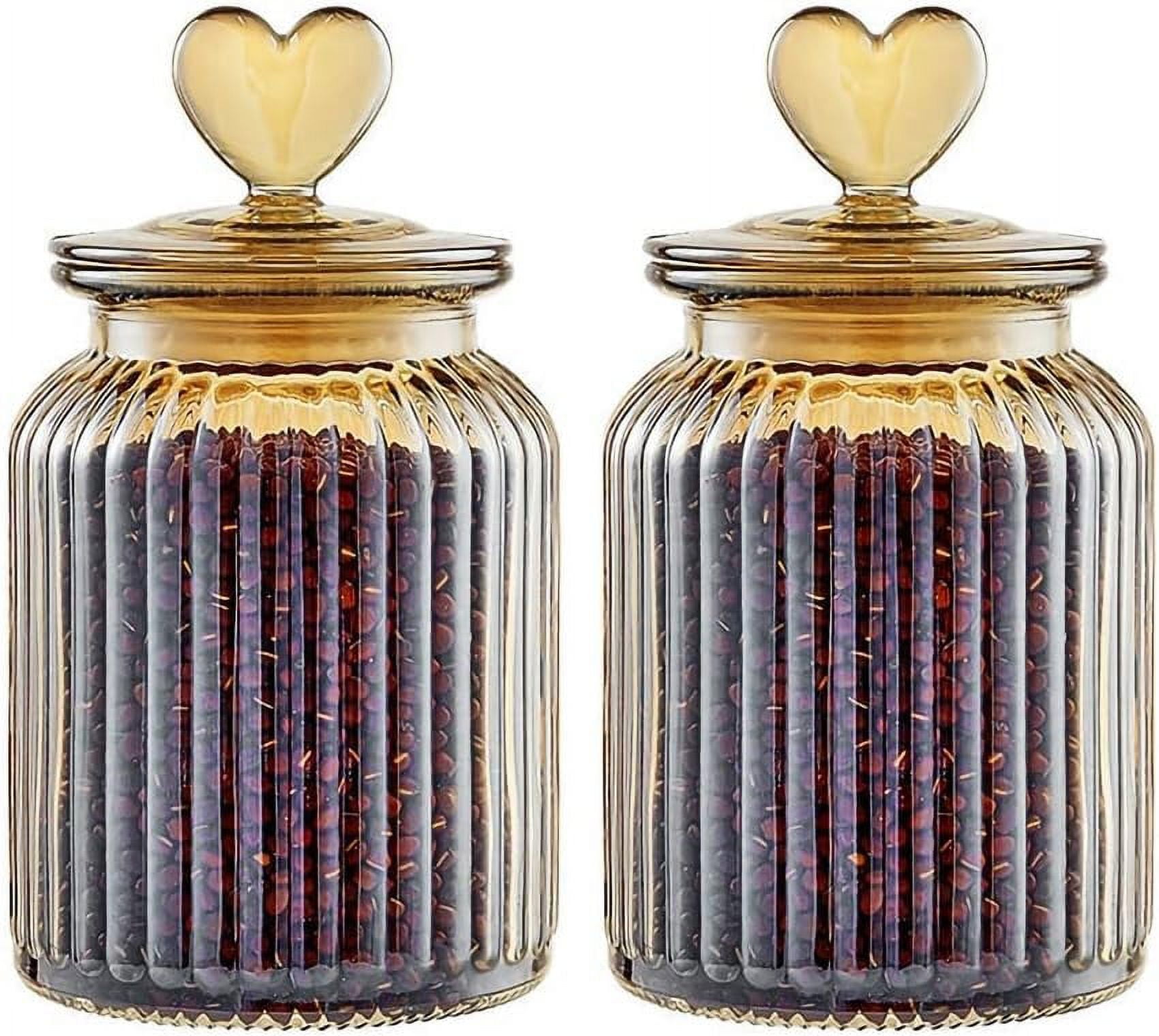 GZhLonKiMa Creative Multifunction Airtight Glass Canister With Heart ...