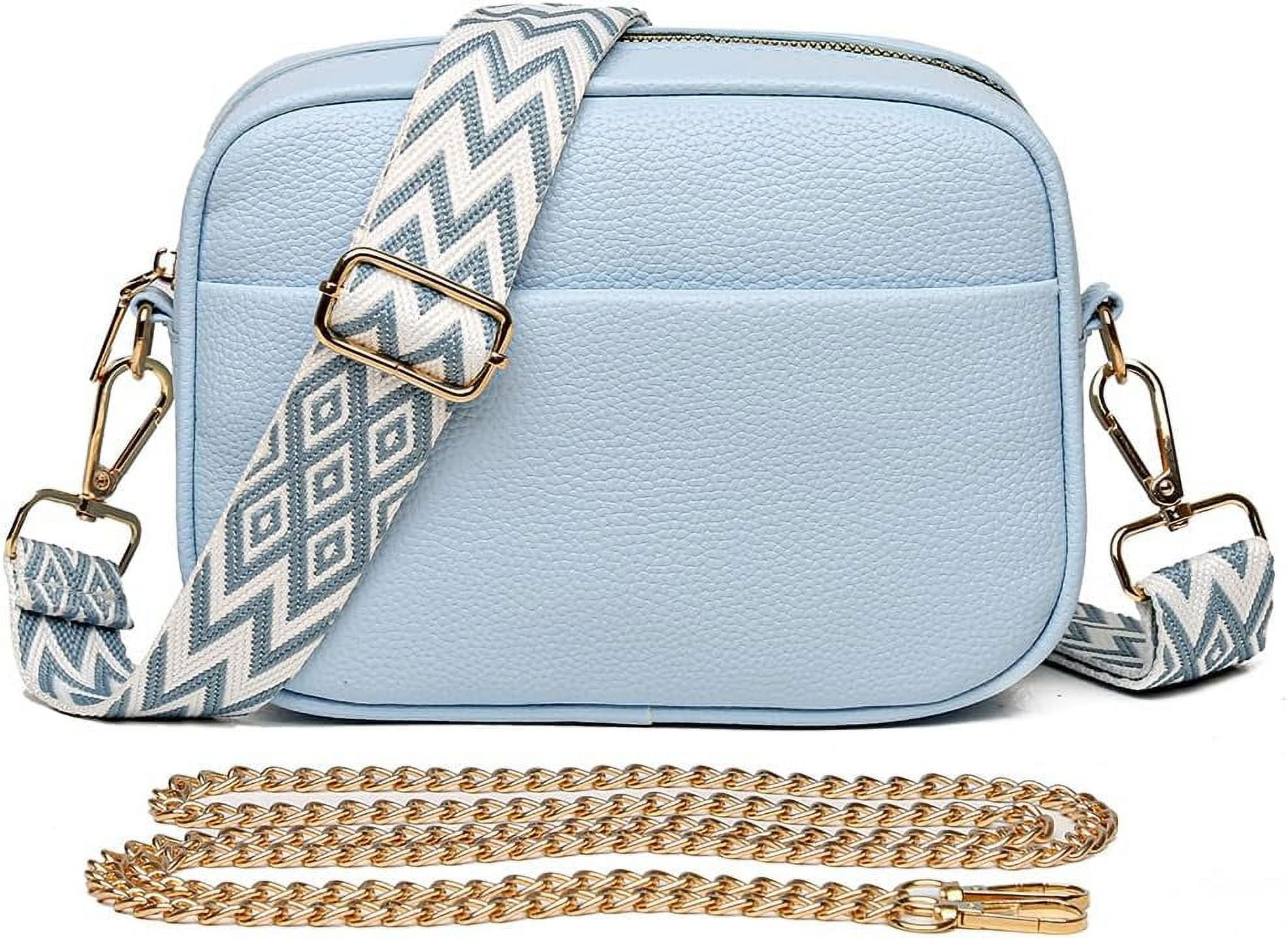 Plain Wide Shoulder Strap Crossbody Bag main image 1