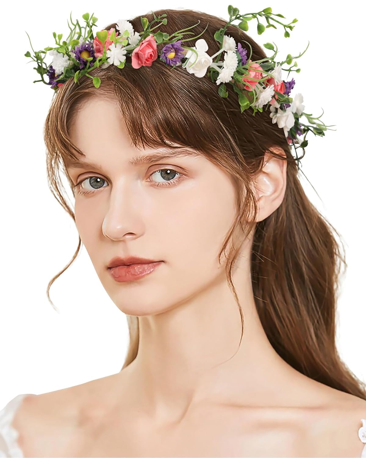 Red Rose Flower Tiara Headband For Adult Hairband Floral Headpiece | UK