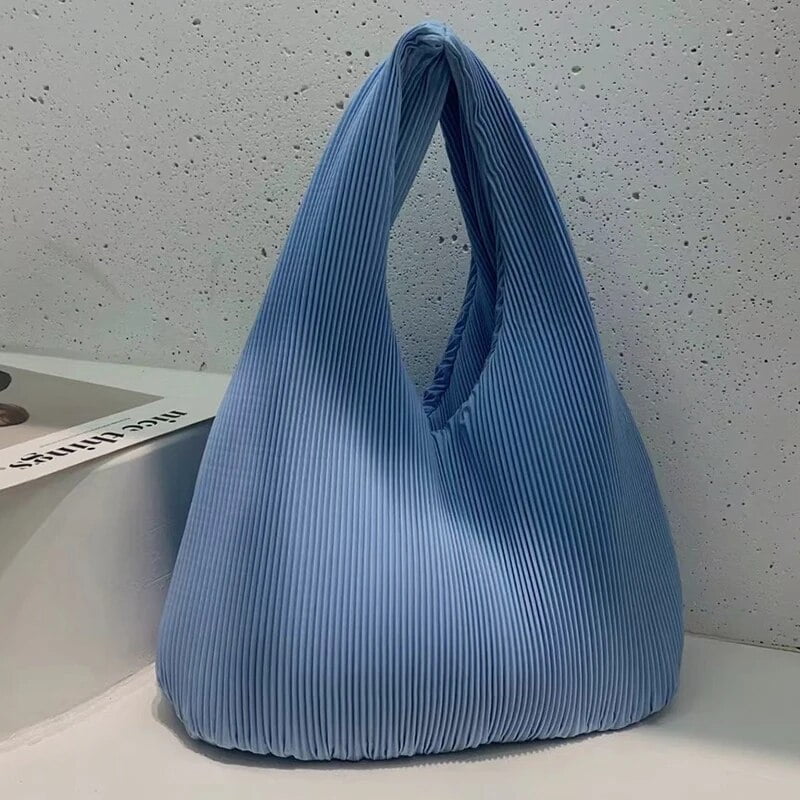 GZhLonKiMa Hobos Bag For Women Luxury Designer Handbags And Purses In Nylon Ruched Decoration
