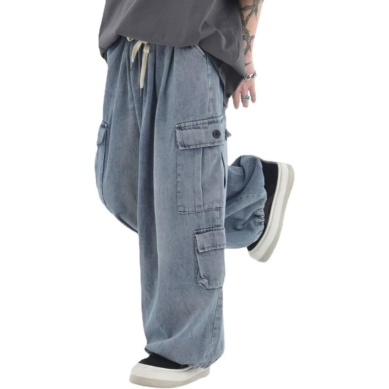 GZhLonKiMa Jeans for Women Men Baggy Jeans Y2K Baggy Cargo