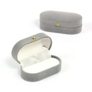 GZhLonKiMa Portable Velvet Double Rings Box Trinket Earring Storage Boxes Jewelry Organizer Holder Case Wedding Engagement Ring Box Joyeros