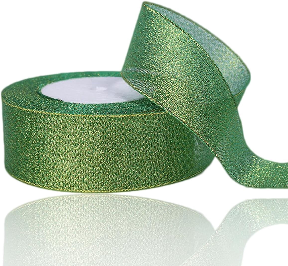 Spikly Ribbons GZhLonKiMa Purple Glitter Ribbon 1 Inch x 25 Yards, Sparkly Metallic ...