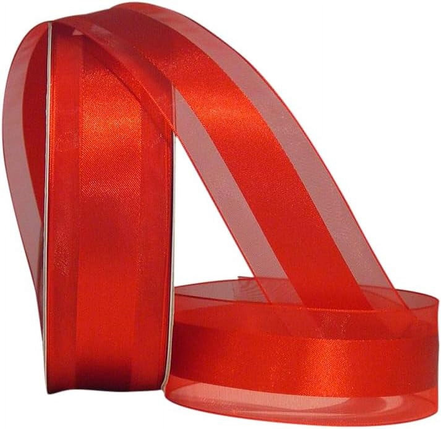 GZhLonKiMa Satinesque Sheer Organza Ribbon with Satin Center - New ...