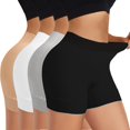 thumbnail image 1 of GZhLonKiMa Slip Shorts for Under Dresses Women, Mid Waist Seamless Anti Chafing Shorts, Spandex Biker Shorts Boyshort Underwear, 1 of 7