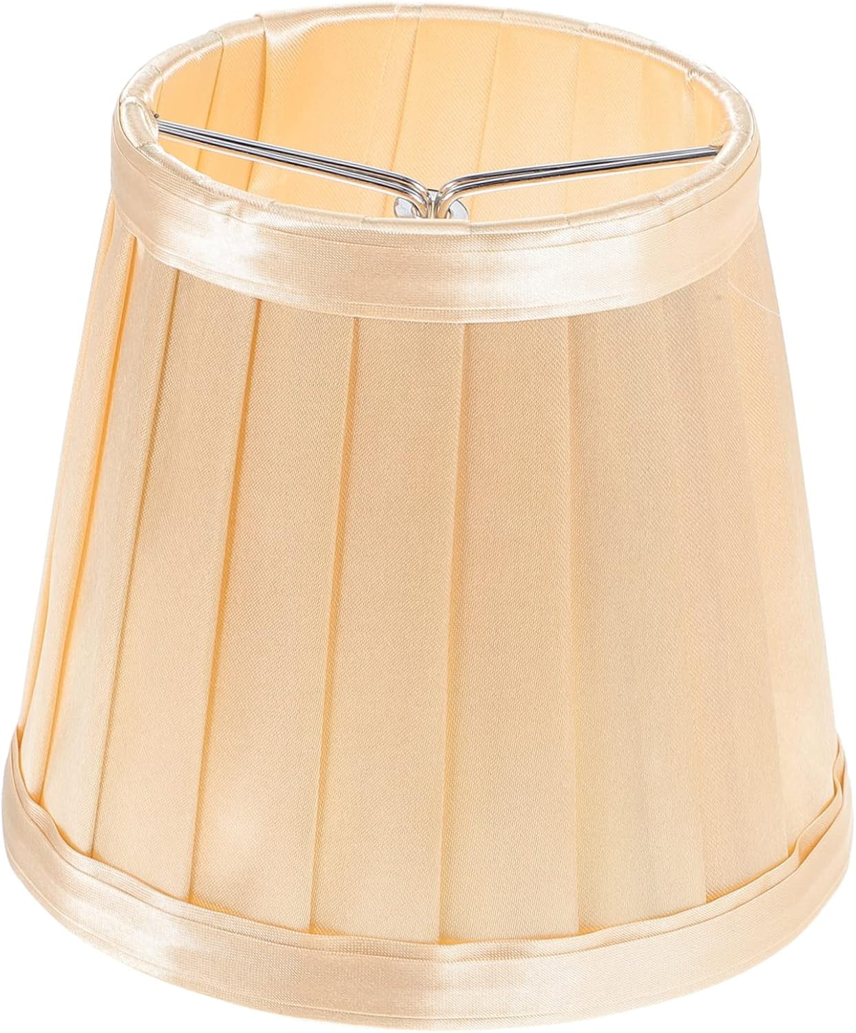 3-Pack White Pleated Fabric Lampshades – Drum Shape, 6” X 5.5” X 4”, For Table & Floor Lamps, E14 Bulbs