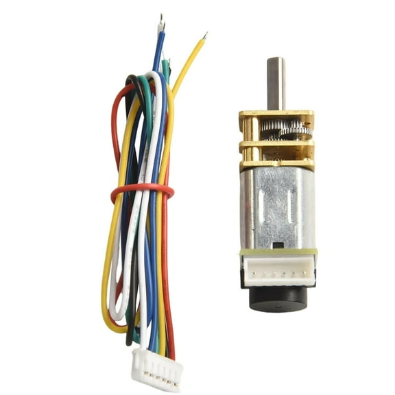 Ga12 N20 Encoder Dc 6V Mini Metal Gear Dc Motor Gearwheel High Torque 15 25 50 70 100 150 300 500 1500Rpm 7Ppr Hall Sensor