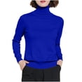 thumbnail image 1 of GaThRRgYP All Season Comfort Womens Long Sleeve Top,Women's Classic Lightweight Long-Sleeve Turtleneck Blue XL, 1 of 2