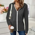 thumbnail image 1 of GaThRRgYP Autumn Outer Jacket for Ladies Winter,Women's Long Sleeved Pocket Dark Gray S, 1 of 6