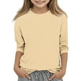 thumbnail image 1 of GaThRRgYP Boys Girls Youth Sweatshirt,Sweatshirts for Women Oversized,Boys Girls Shirts Interest Print Tshirt 3/4 Sleeve Top Funny Graphic Tshirts 3-12 Years Beige 7 Years, 1 of 4